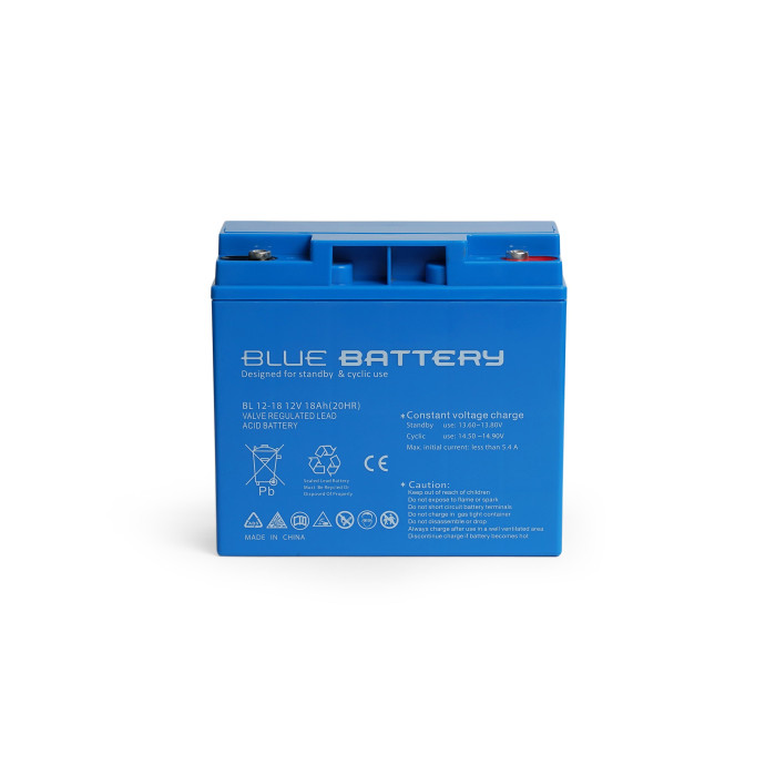 Blue Battery 12V 18 Amper Bakımsız Kuru Akü Ups Aküsü