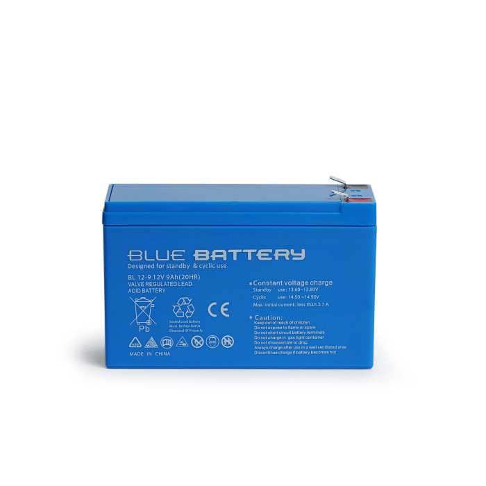 Blue Battery 12V 9 Amper Bakımsız Kuru Akü Ups Aküsü