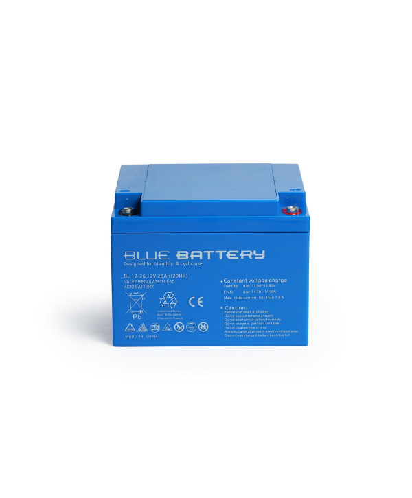 Blue Battery 12V 26 Amper Bakımsız Kuru Akü Ups Aküsü