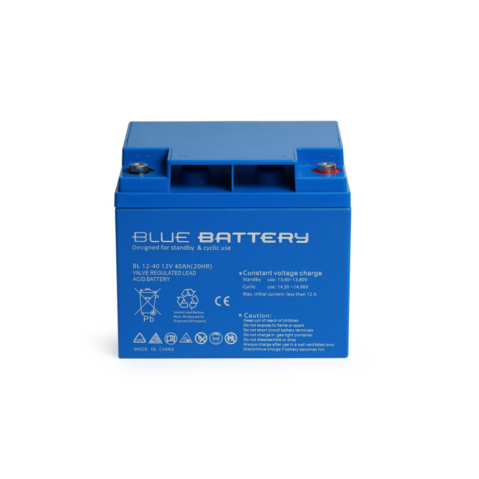 Blue Battery 12V 40 Amper Bakımsız Kuru Akü Ups Aküsü